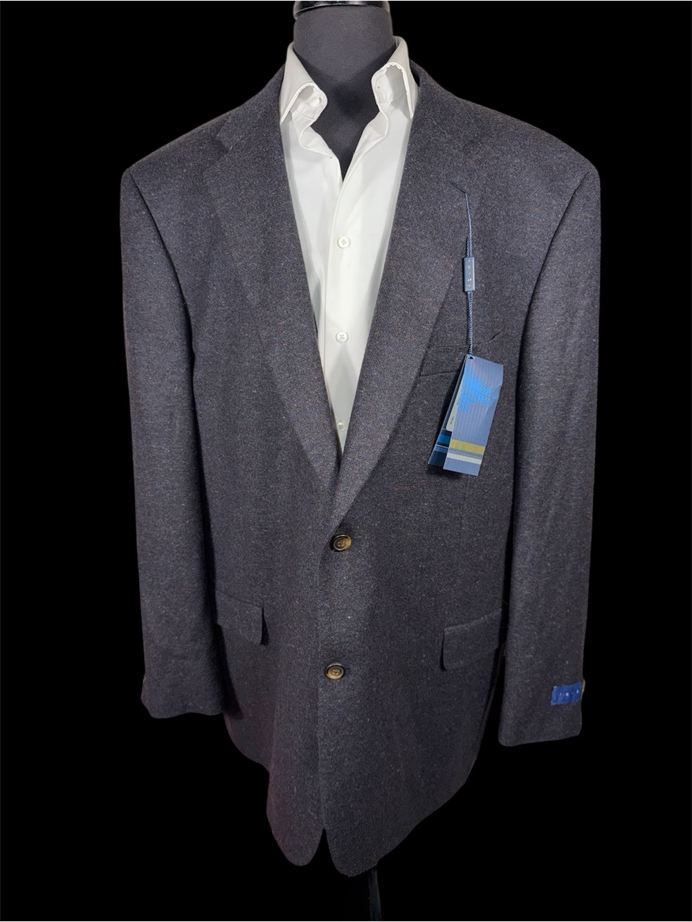 NWT IBIZA ARGO CASHMERE WOOL SPECKLED FLANNEL SPORT COAT SZ 50L ITALIAN CLOTH